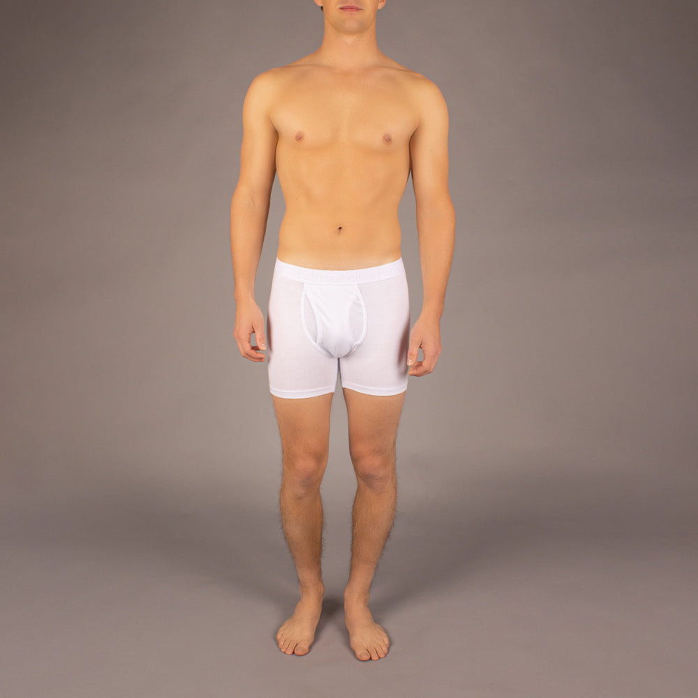 Newman Boxer Brief | Ensfarvet Hvid