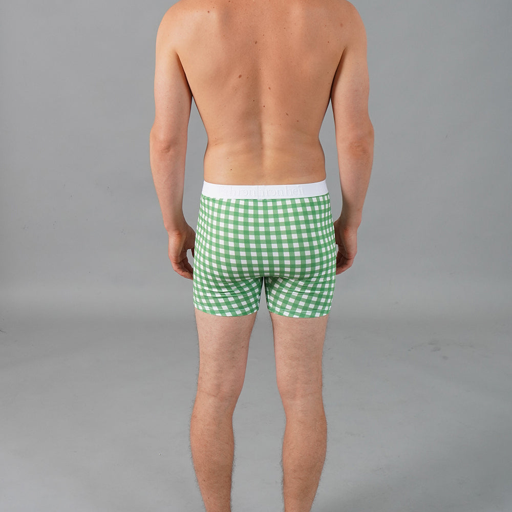 Newman Boxer Brief | Grøn Gingham 