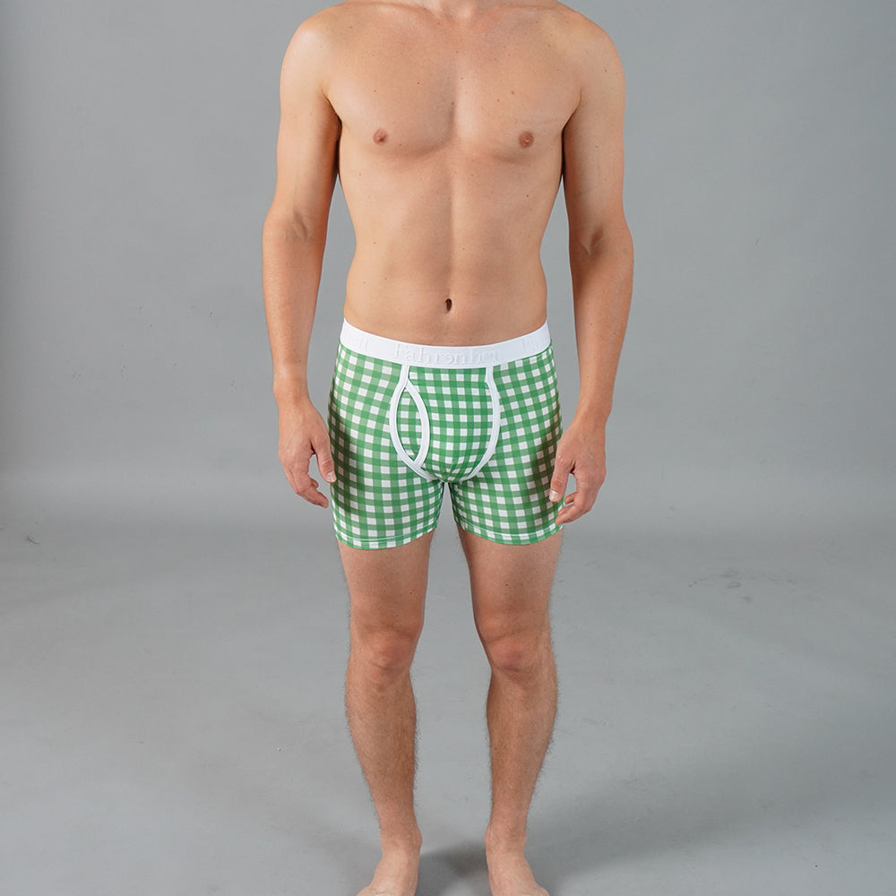 Newman Boxer Brief | Grøn Gingham 