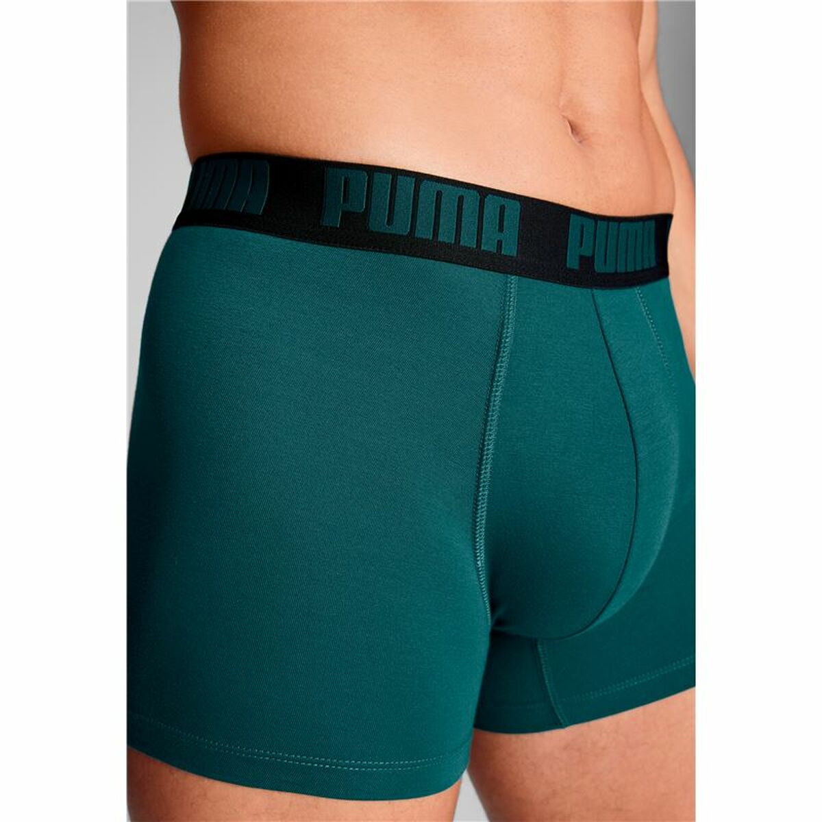 Herre Boxershorts Puma Everyday Basic Sort Grøn Oliven 2 Stk.