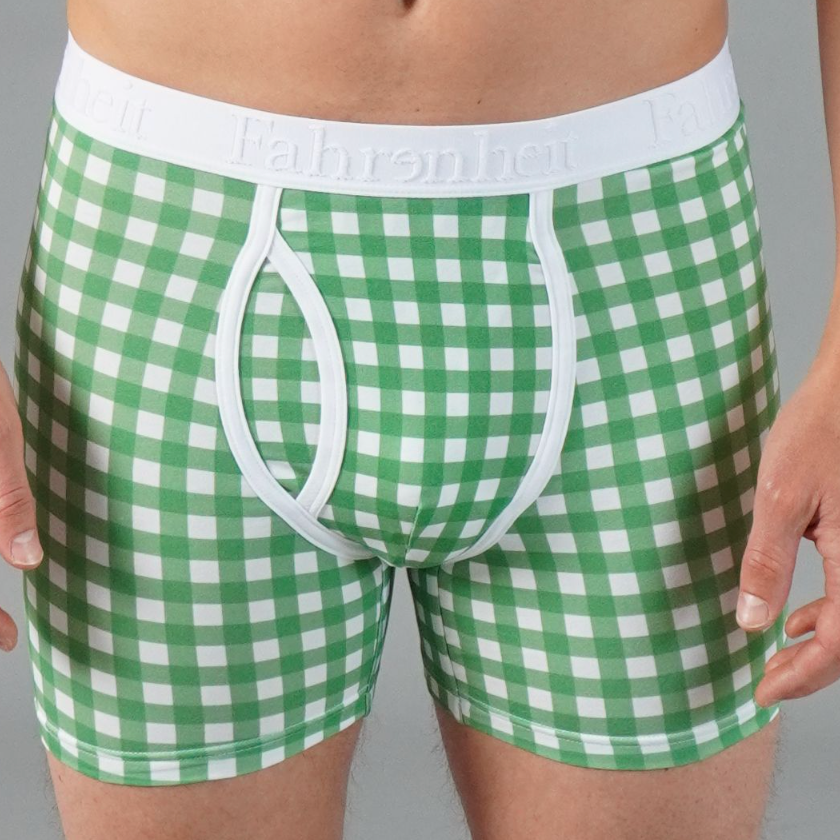 Newman Boxer Brief | Grøn Gingham 