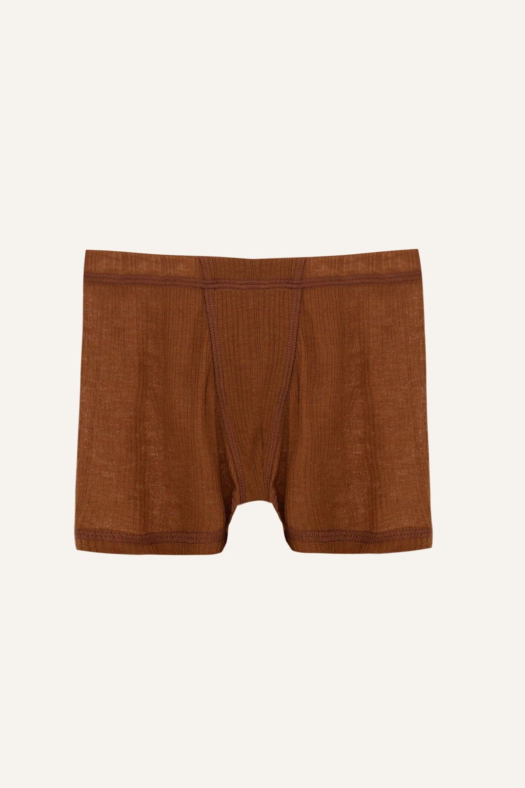Lyocell-uld børneboksershorts - brune