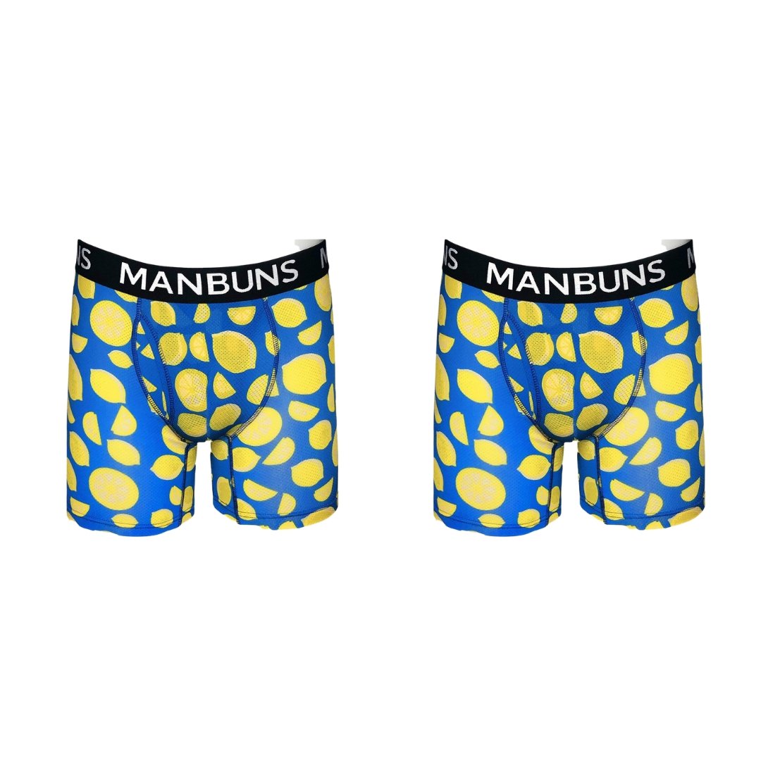 Herreundertøj med citronfarvet boxershorts | 2-pak