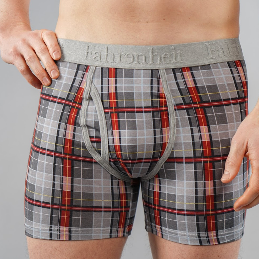 Newman Boxer Brief/ Grå Bordeaux Ternet
